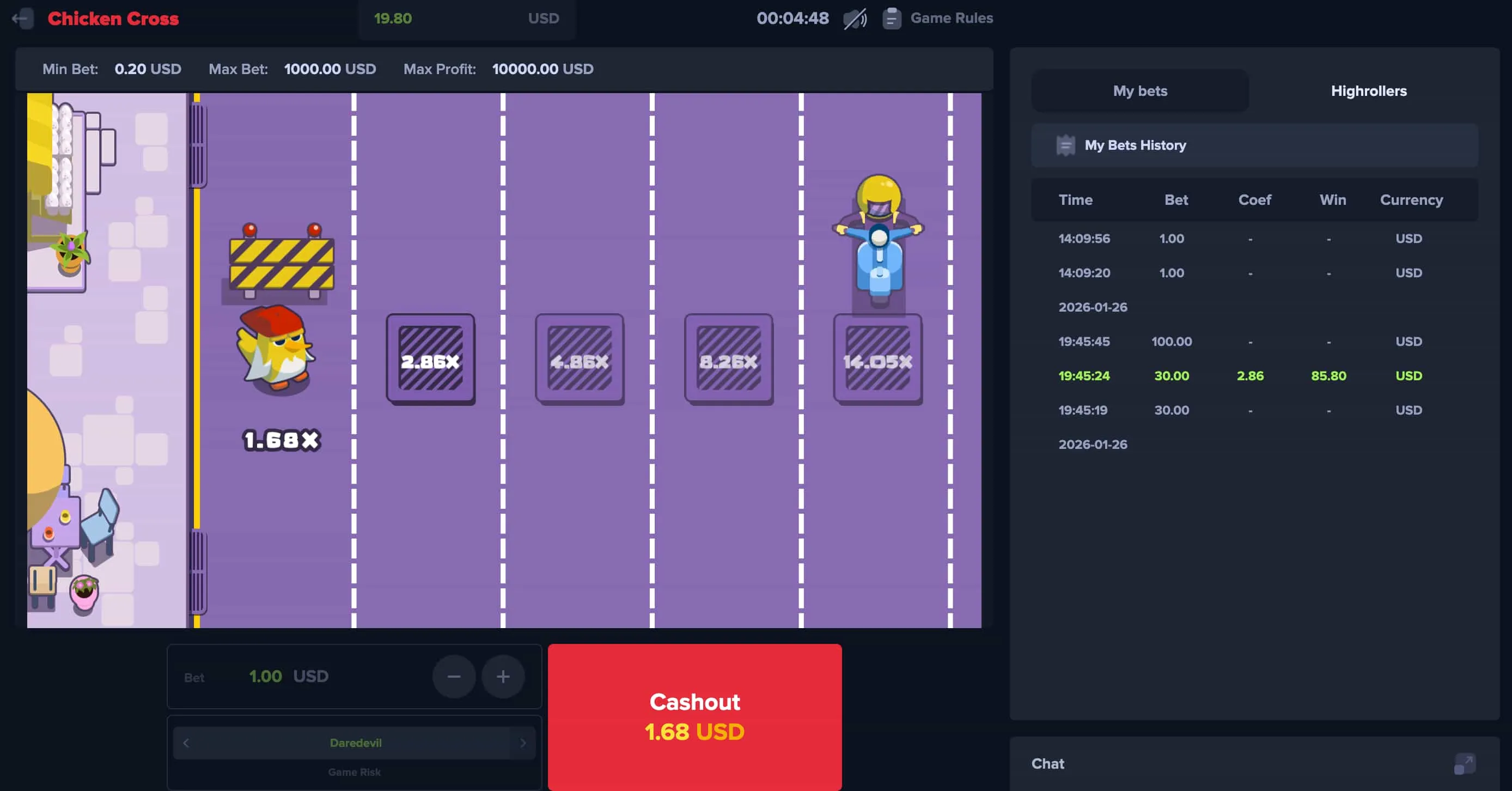 Darmowy Tryb Demo Chicken Cross od Upgaming Darmowy Tryb Demo Chicken Cross od Upgaming